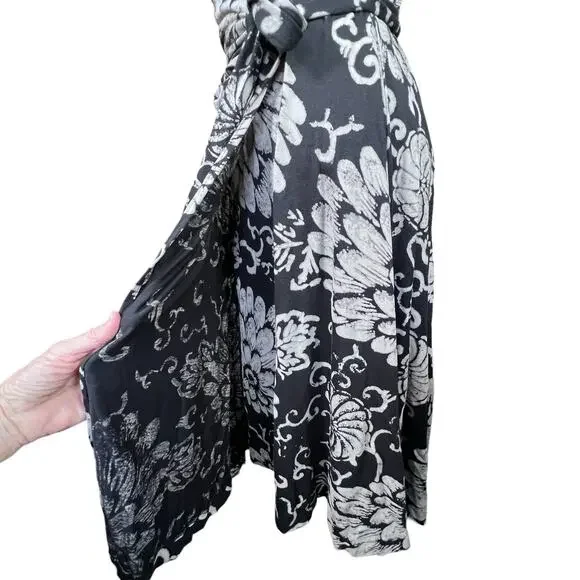 Lucky Brand Women’s Floral Neutral Print Boho Casual Festival Wrap Dress S EUC - Picture 11 of 14